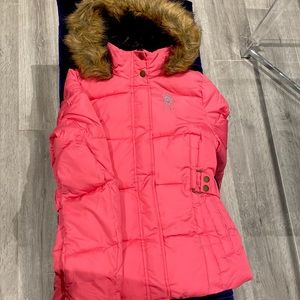 Hot pink puffer jacket size medium NWT